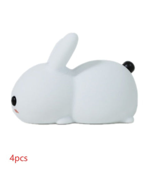Colorful Rabbit Silicone Night Light Led Cute Charging Jade Rabbit