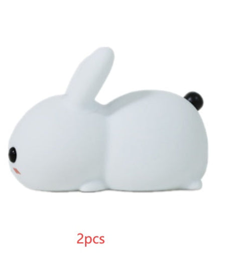 Colorful Rabbit Silicone Night Light Led Cute Charging Jade Rabbit
