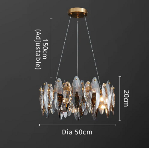Elegant Contemporary Crystal Sleek Modern Pendant Lighting