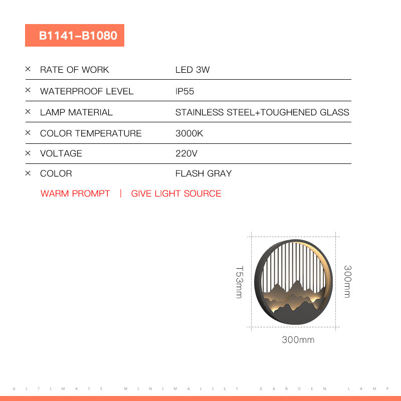 Water-Resistant Step Pathway Minimal Outdoor Wall Light