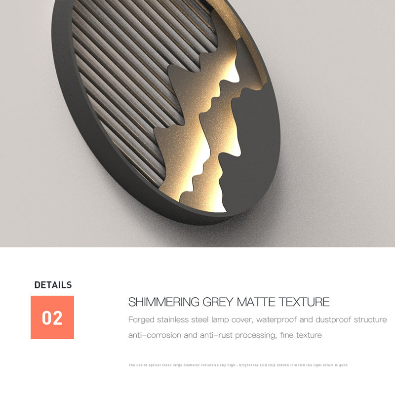 Water-Resistant Step Pathway Minimal Outdoor Wall Light