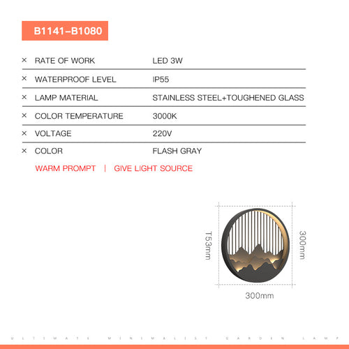 Water-Resistant Step Pathway Minimal Outdoor Wall Light