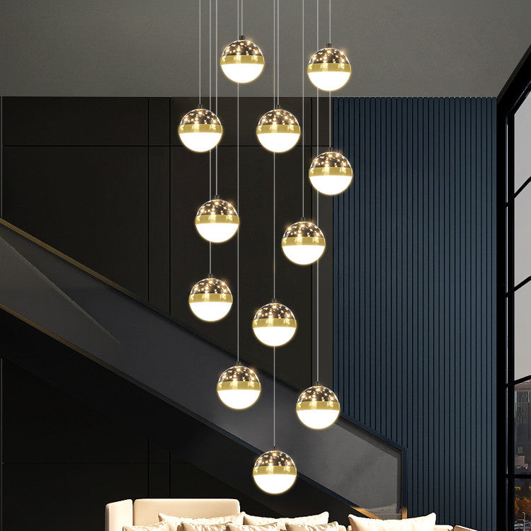Scandinavian Elegance Premium Duplex Villa Staircase Pendant Light