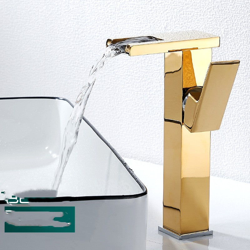 Modern Vanity Sink Faucet with LED Temperature Display for Hot and