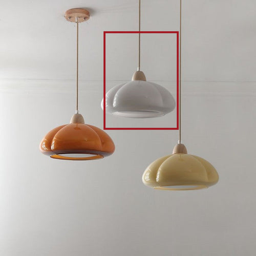 Vintage Wooden Carved Gourd Light Fixture