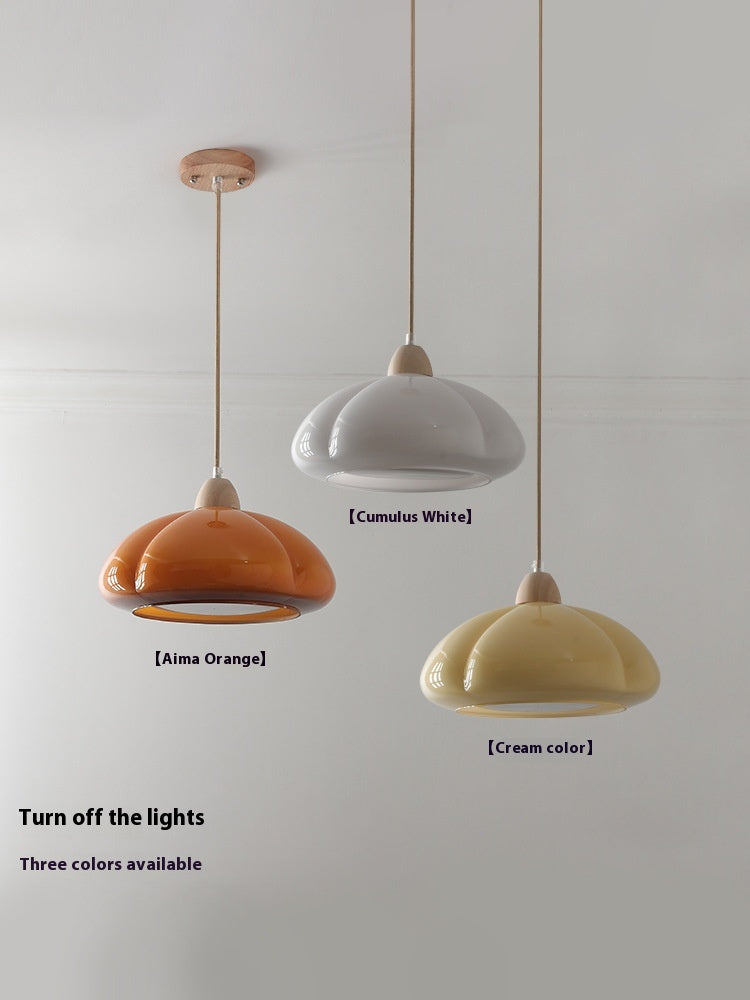 Vintage Wooden Carved Gourd Light Fixture