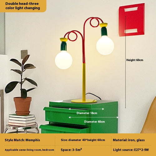 Multicolor Living Area Accent Table Bedroom Nightstand Light