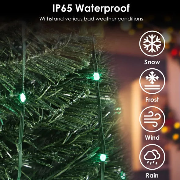 Smart LED Foldable Holiday Tree Lights App Remote IP65 Weatherproof