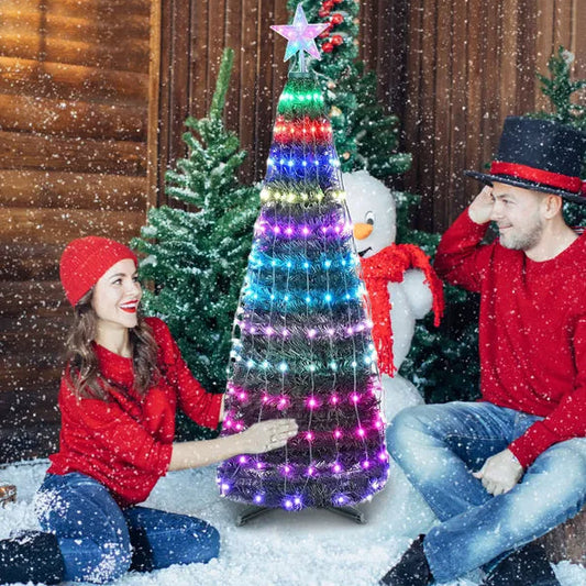 Smart LED Foldable Holiday Tree Lights App Remote IP65 Weatherproof