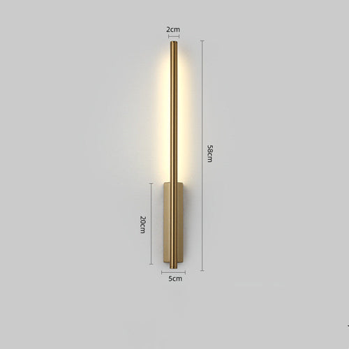 Sleek Gold Stripe Wall Light Scandinavian