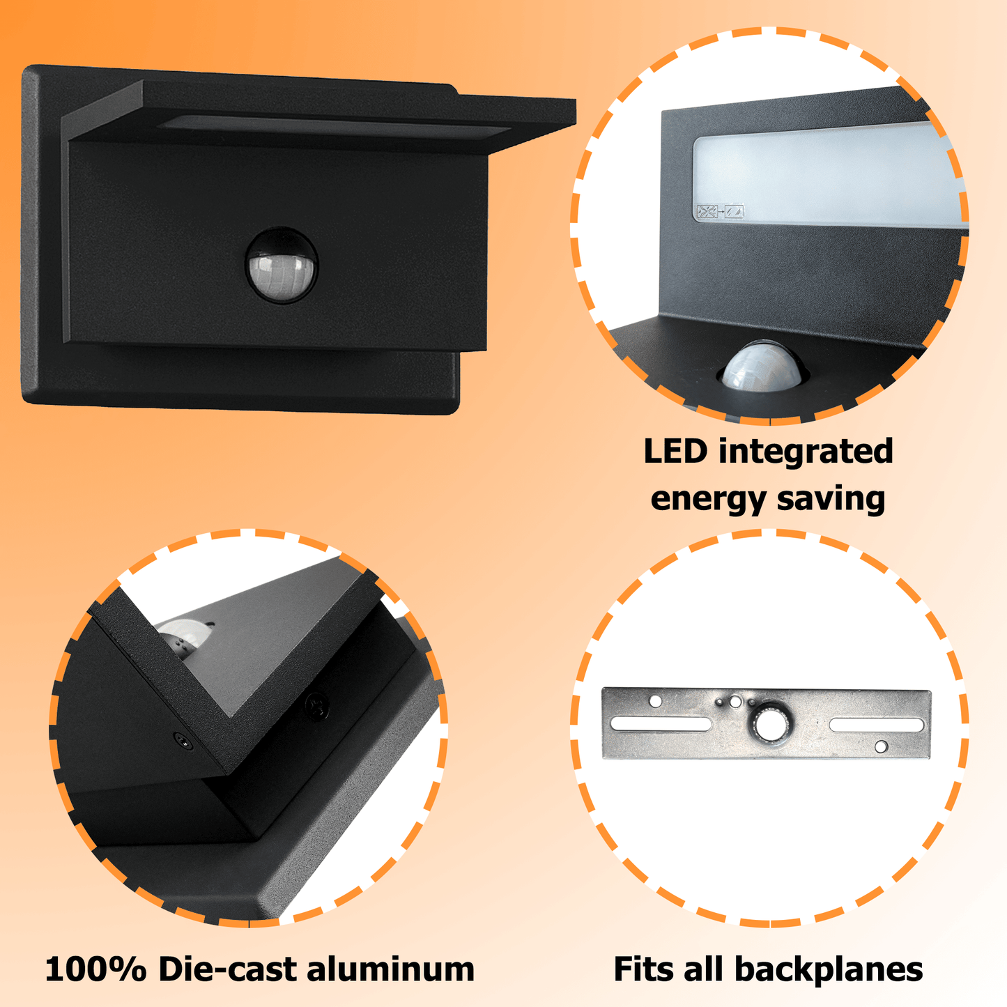 Inowel Wall Light Outdoor LED Wall Mount Lamp Modern Wall Mount Sconce